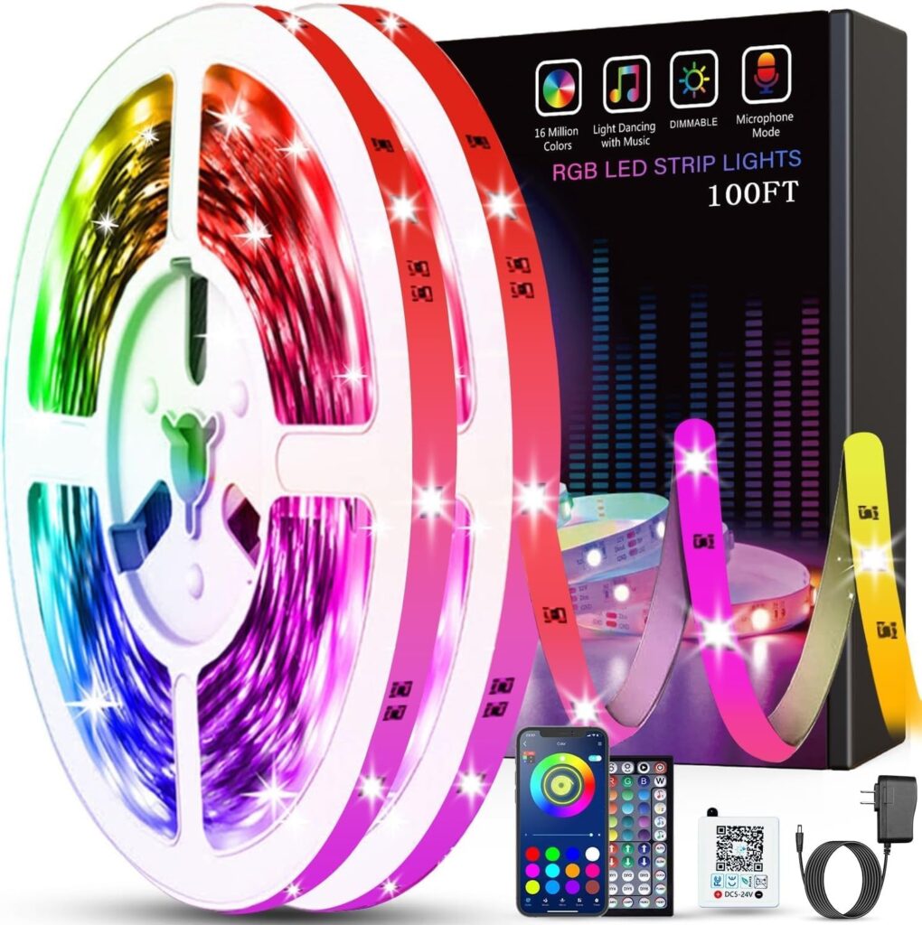 RGB LED light strip with color-changing features