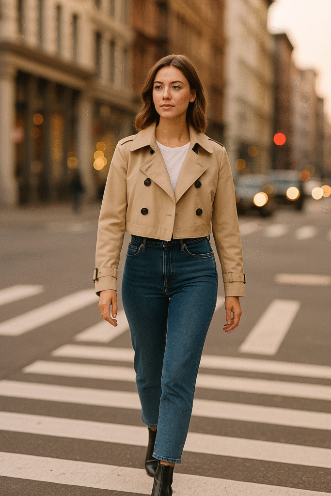 cropped trench coats