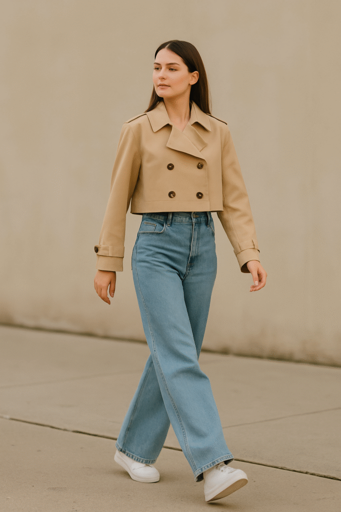 cropped trench coats
