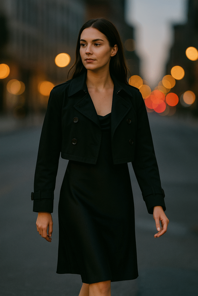 cropped trench coats