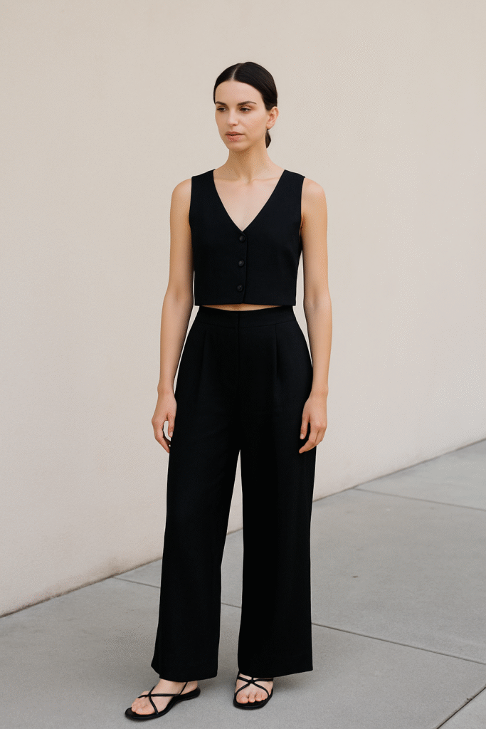 wide-leg linen pants