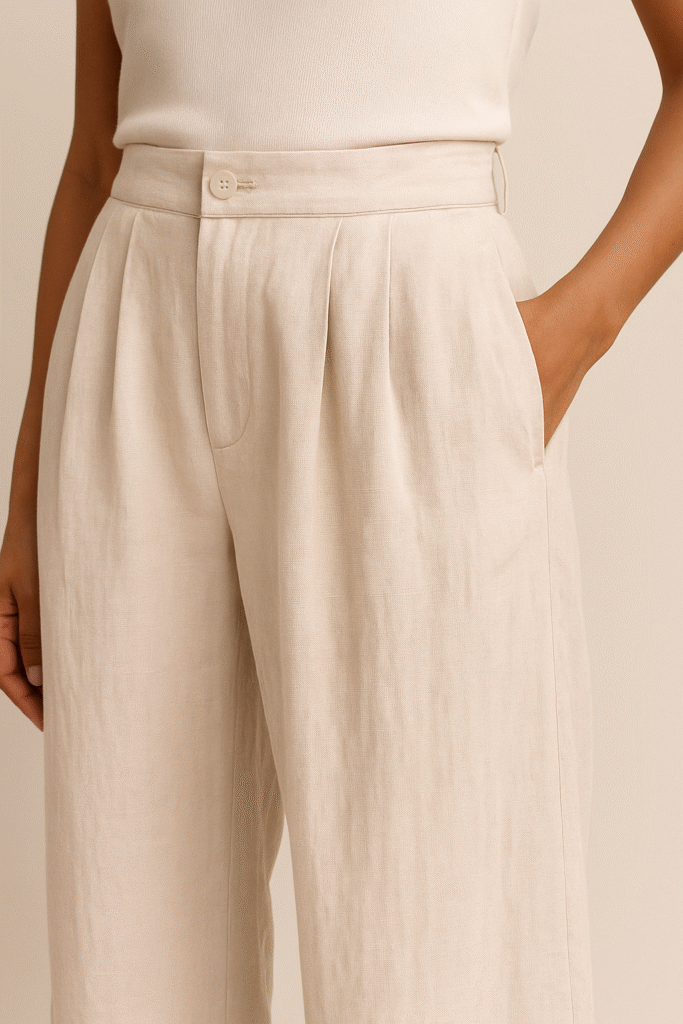 wide-leg linen pants