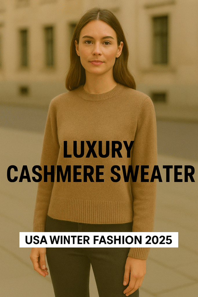 Luxury cashmere sweater USA winter fashion 2025